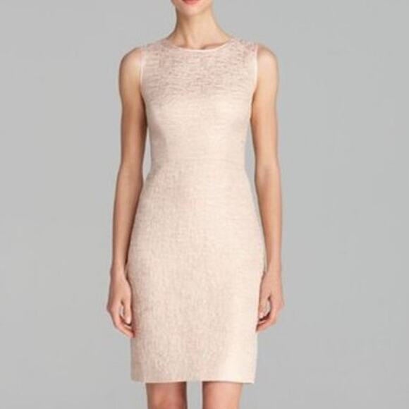 Kate Spade Della Dress Size 2 Blush Metallic Sheath All That Glitters Sleeveless - Picture 1 of 8